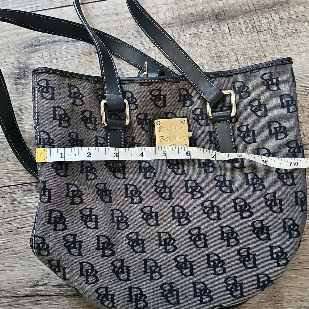 Dooney & Bourke Monogram Black and Gray Shoulder Bag